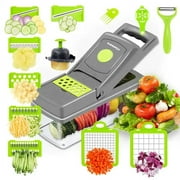Familife Multifunctional Vegetable Shredders 12 in 1 Manual Fruits Vegetable Slicer Chopper with Container
