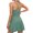 Mint Green, variant on Womens Rompers Sleeveless Button Down V Neck Waffle Tank Top Casual Summer Short Jumpsuits with Pockets Black M