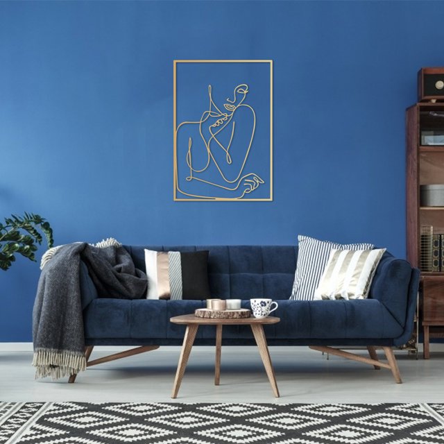 Metal Modernization Abstract Fresco Room Abstract Women's Body Shape Art