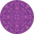 thumbnail image 1 of Ahgly Company Machine Washable Indoor Round Transitional Crimson Purple Area Rugs, 5' Round, 1 of 7