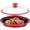 Red, variant on Microwave Grill Pan with Glass Lid, Microwave Griller & Crisper Pan for Grilling, Frying, Browning and Crisping, Multi-Purpose Microwave Cookware for Grill Meat, Sandwich & Vegetable