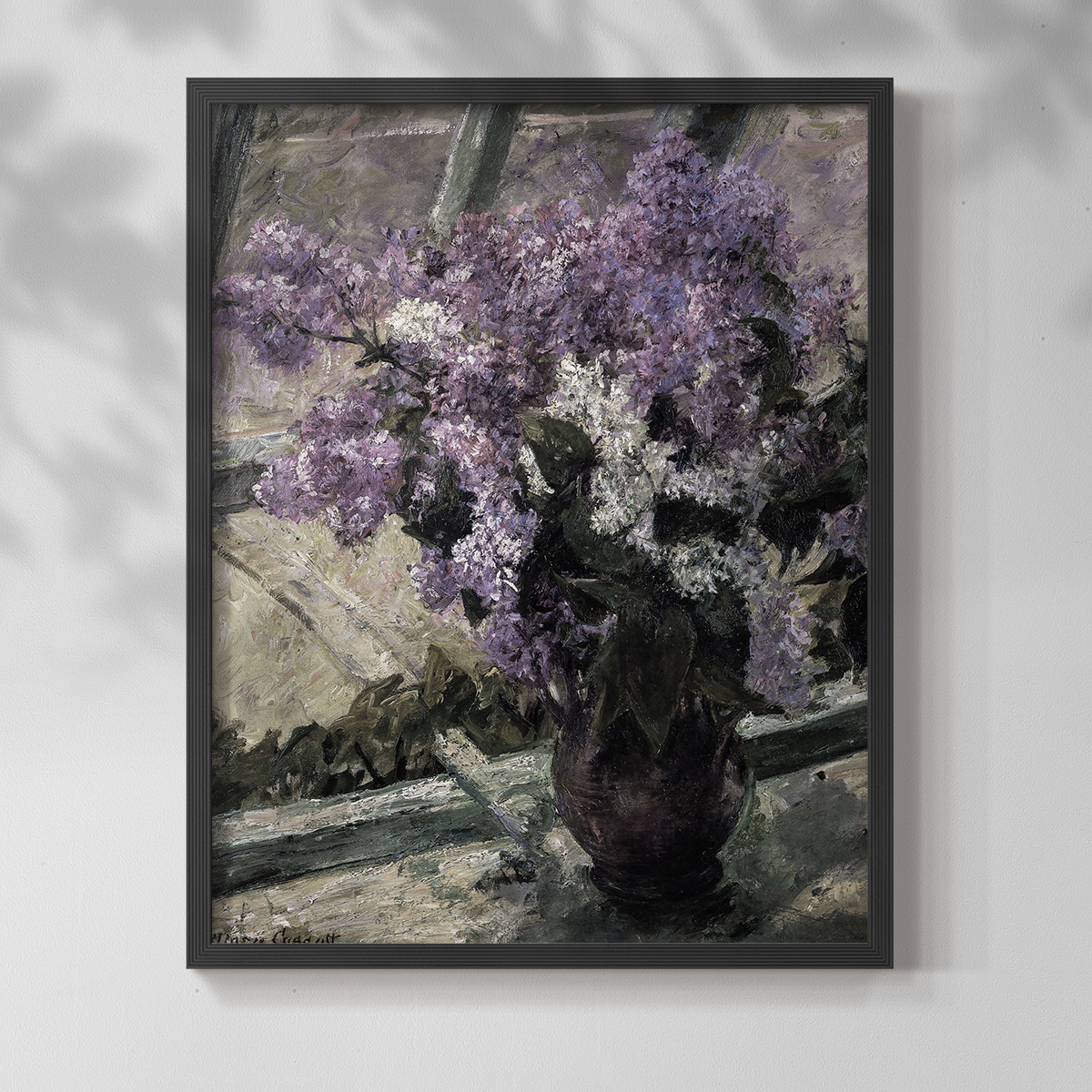 Vintage Floral Print CCLXX - 14in. x 11in. Vintage Framed Print in Black Wood Frame