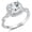 B-Cushion Cut, variant on Engagement Rings for Woman Princess Cut Sapphire Wedding Promise Ring Silver 18K Plated Size 7