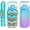 Multicolor block, variant on 64 oz Water Bottle with Straw & Sleeve motivational BPA-free Half Gallon Water Bottle Holder with Strap Aesthetic Water Jugs for Drinking with Handle for Gym Women Men Flower