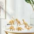 thumbnail image 4 of Juguete de dinosaurio dorado realista para niñas y niños, figura de acción en miniatura educativa. 6pcs, 4 of 9