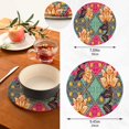 thumbnail image 3 of SKYSONIC Batik Flower Pot Holders Trivets, 2 Pcs Heat Resistant Trivets, Art Floral Cotton Thread Weave Mats for Hot Pads Pans Pot Bowl Teapot for Kitchen Decor, 3 of 7