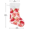 thumbnail image 2 of Coolnut Strawberry Christmas Stocking Personalized Large Candy Stocking, Xmas Stockings Decoration Hanging Gift for Family Holiday Party Ornaments Decor Fireplace, 2 of 7