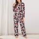 thumbnail image 2 of Balery Cute Dog Conjunto de Pijama con Estampado para Mujer, Conjunto de Dos Piezas con Manga Larga, Ropa de Dormir Suave con Bolsillos, Pijamas Cómodos-X-Large, 2 of 7