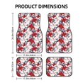 thumbnail image 2 of Sikiie Lilies Flowers Car Foot Mat Set of 4 Pieces Basics Universal Fit Rubber Carpet Floor Mats For Car SUV Van & Truck, 26.8"L x 17.3"W (Front), 13"L x 17.3"W(Rear), 2 of 6