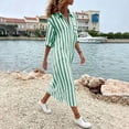 thumbnail image 6 of Odbmxy Striped Women Maxi Dresses Fall Long Sleeve Shift Holiday Casual Collared Loose Shirt Dress for Women Beach, 6 of 7