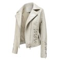 thumbnail image 4 of 2024 Chaqueta de cuero tejida de moda de primavera y otoño Chaqueta de imitación de PU Chaqueta delgada corta de motocicleta delgada para mujer Chaqueta de motocicleta XXXL, 4 of 5