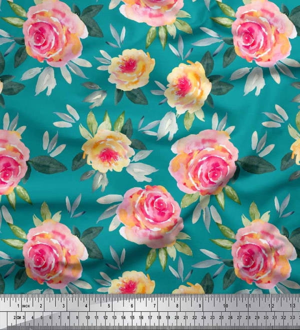 Soimoi Rose Maillot De Coton En Tissu Maison & Paysage La