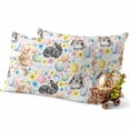 thumbnail image 3 of Easter Decorative Throw Pillow Covers 12x20 Inch Set of 2 Easter Eggs Bunny Home Decor Pillow Cases for Couch, Rabbit Floral White Cushion Case for Living Room Bedroom Bed Car Chair, 3 of 9