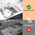 thumbnail image 3 of KLYNE - 17.8” X 15.5” Roll Up Dish Drying Rack, Dish Racks For Kitchen Counte Stainle..., 3 of 5