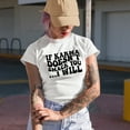 thumbnail image 2 of If Karma Doesn't Smack You, I Will, Groovy Retro Wavy Text Merch Gift, Baby Blue T-Shirt, 3XL, 2 of 5