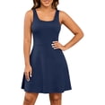 thumbnail image 2 of IWRICH Women's Athletic Dress with Built-In Shorts Workout Tennis Golf Active Wear U Neck A-Line Dresses BU1 S, 2 of 8