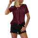 thumbnail image 2 of Minnieouse Camiseta suelta de mujer Estilo casual Diseño simple Tops Ropa de verano Regalos Prendas para la parte del cuerpo Vino rojo SG, 2 of 6