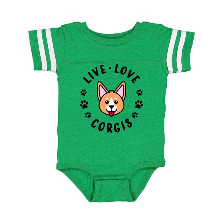 

Inktastic Live Love Corgis Gift Baby Boy or Baby Girl Bodysuit