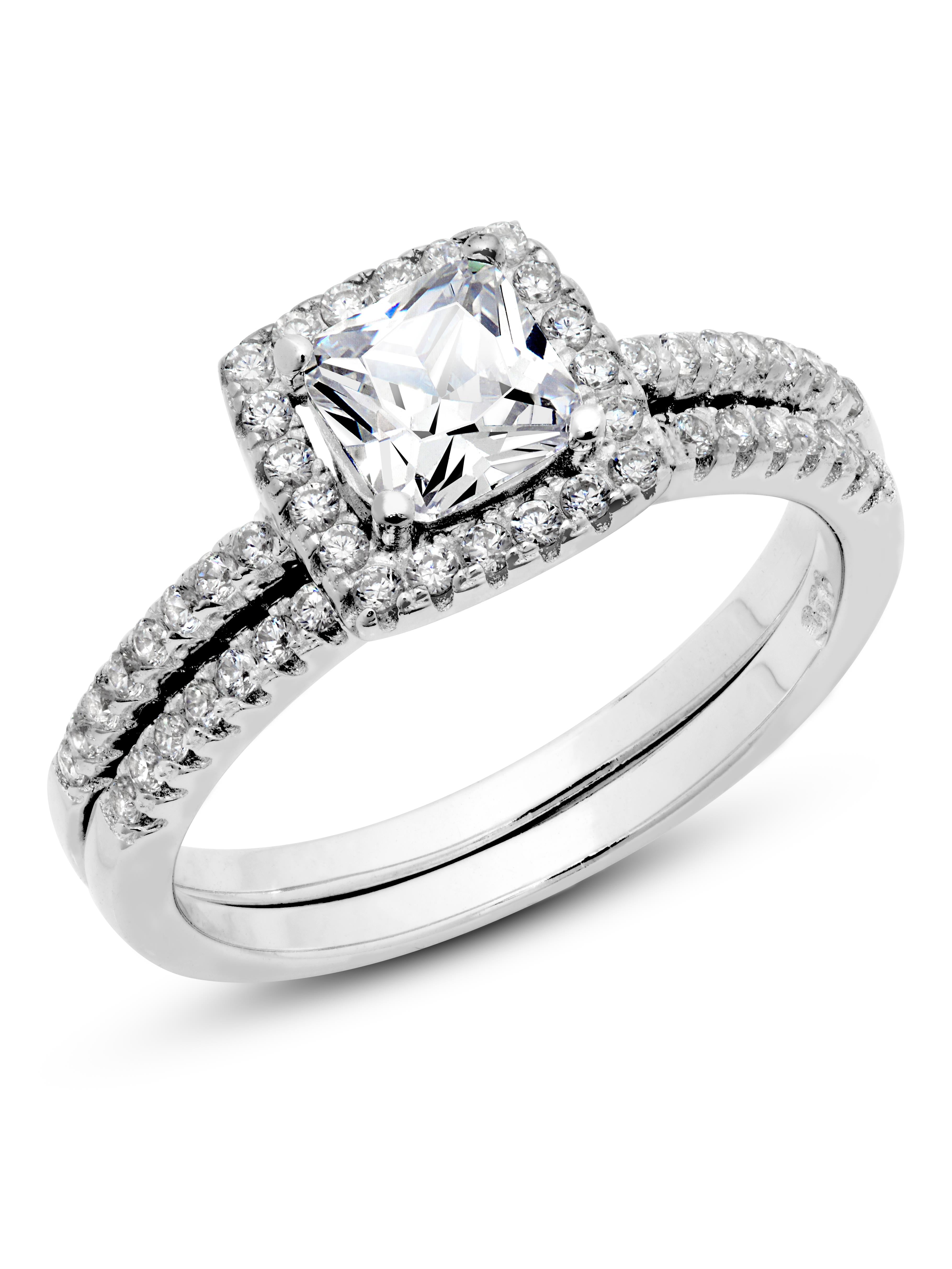 Sterling Silver 925 Cubic Zirconia Engagement Style Ring