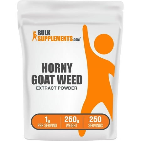 BulkSupplements Horny Goat Weed Extract Powder - 1g per Serving - 250 Grams (8.8 oz) - 250 Servings