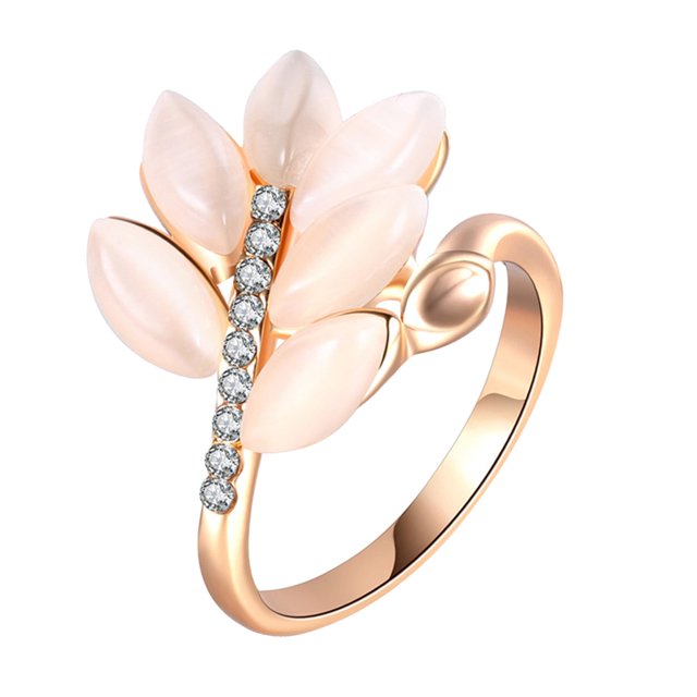 Rhinestone Opal Stone Charm Band de moda 6 Sunnimix Anillo de la venda del Rhinestone