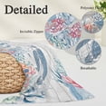 thumbnail image 2 of Coastal Turtle Pillow Covers, Linen Long Throw Pillow Case, Beach Nautical Ocean Coral Seahorse Vintage Holiday Pillow Protector Decorative Cushion Cover for Living Room/Bedroom 20" x 36", 2 of 8