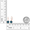 thumbnail image 3 of Gem Stone King 5.60 Ct Cushion London Blue Topaz 18K Rose Gold Plated Silver Earrings, 3 of 4