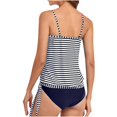 thumbnail image 4 of Birdeem Two Piece Bandeau Swimsuits for Women Loose Fit Bathing Blouson Swim Tank Top with Shorts, 4 of 12