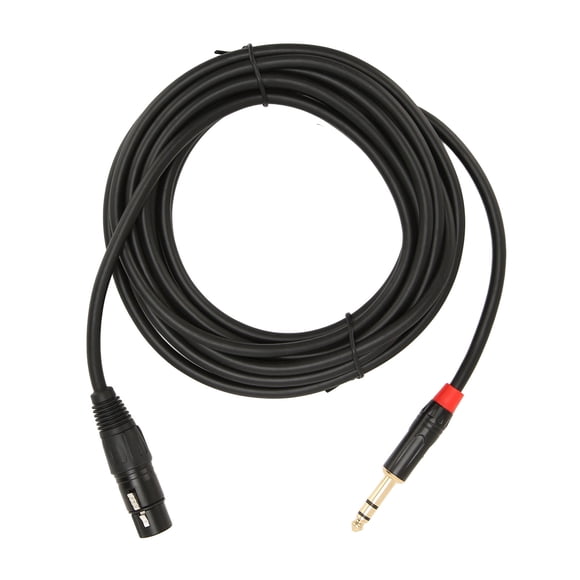 Quarter Inch TRS Jack Cable, Balanced Multilayer Shield Structure 16.4FT XLR Female To 1/4 Inch TRS Cable PVC Jacket for Power Amplifier