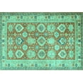 thumbnail image 1 of Ahgly Company Indoor Rectangle Oriental Turquoise Blue Traditional Area Rugs, 3' x 5', 1 of 4