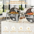 thumbnail image 5 of Ktaxon Roll Top Chafing Dish for Buffet, 6 Quart Stainless Steel Buffet Set with Visible Window, Chafers and Warmers Sets for Party, Catering, Wedding, Banquet, Graduation, 5 of 8