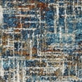 thumbnail image 4 of 8' X 10' Blue Teal Gold Rust And Beige Abstract Power Loom Stain Resistant Area Rug, 4 of 5