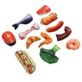 thumbnail image 2 of Juguetes masticables para cachorros rellenos limpieza de dientes chirriantes forma de comida realista juguete para mascotas diseño de carne vegetal para perros pequeños y ANGGREK Otros, 2 of 8