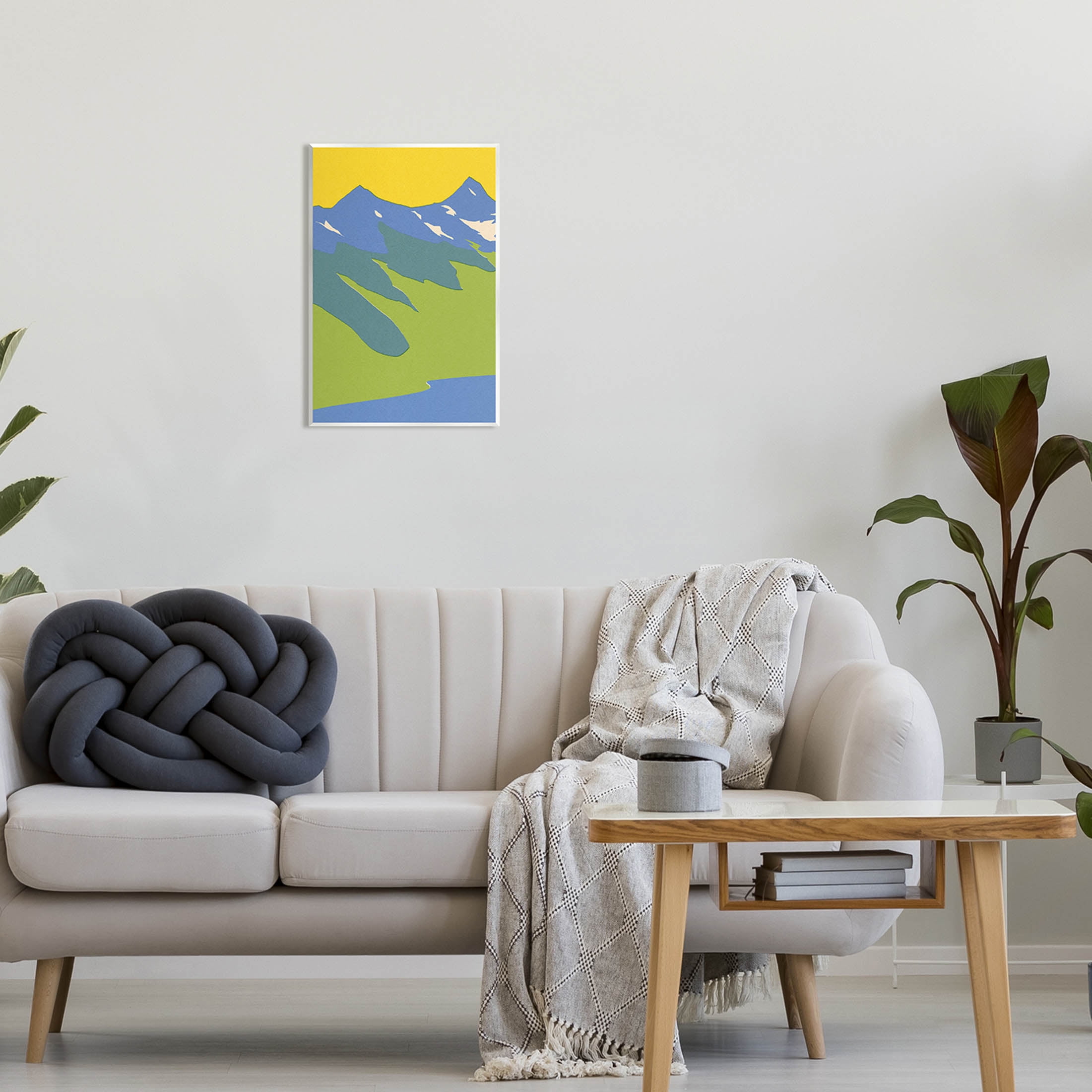 Stupell Industries Modern Seaside Mountain Range Graphic Art Unframed Art Print Wall Art, Design by Jacob Green