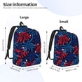 thumbnail image 4 of Balery Red White Blue Fireworks Vintage Canvas Backpack for Men and Women - Large Capacity, Durable Travel Laptop Bag for School, Work, Hiking, and Outdoor Activities-Medium, 4 of 7