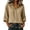 Khaki-TOPS, variant on Invelree Womens Cotton Linen 3/4 Sleeve Shirts Button Down Casual Solid Color Blouses Summer Loose Fit Daily Wear Tops Gray M