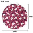 thumbnail image 6 of Red Baseballs and Stars Pattern Round Tablecloth 60"x60",Wrinkle Wipeable Table Cloth for Kitchen Dining Room Picnic Patio Party, 6 of 6