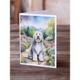 thumbnail image 2 of Old English Sheepdog Spring Path Greeting Cards Pack of 8 7 in x 5 in, 2 of 3