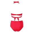 thumbnail image 5 of Zszcpp Tankinis Swimsuits For Women 2025 Bow Seaside Full Coverage V Neck Padded High Waisted Ruched Two Piece Swimsuit Sets Swimwear, 5 of 5