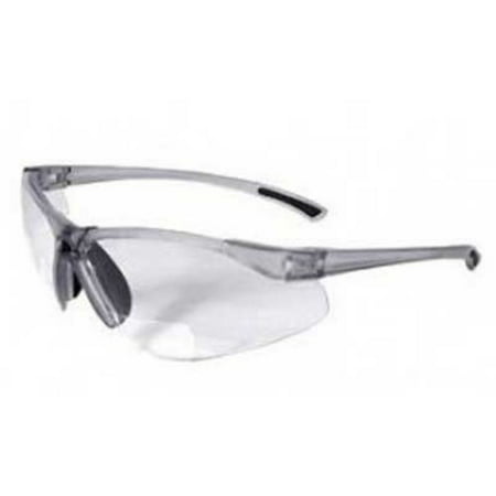 Radians C2-125 Bi-Focal Reading Safety Glasses with Clear 2.5 Lens [Clear,