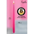 thumbnail image 4 of Hyoola Tall Taper Candles Bulk - 10 Inch Hot Pink Fuchsia Unscented Dripless Taper Candles - 8 Hour Burn Time - 100 Pack, 4 of 8