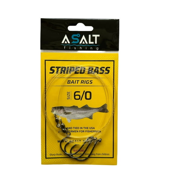 Asalt Fishing 6/0 Striped Bass Bait Rigs