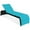 Turquoise, variant on Costway Patio Rattan Lounge Chair Chaise Recliner Back Adjustable Cushioned Garden Black