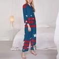 thumbnail image 3 of Picia Astronaut Runs Forward Pattern Women’s Long-Sleeve Sleepwear Set - Soft 2-Piece Loungewear with Pockets, Comfy PJs for Relaxing Nights-X-Large, 3 of 7