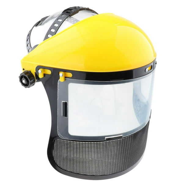 Escudo de cara de recortadora Guardia forestal de la cara forestal para tareas de motosierras Minería de jardinería Amarillo