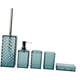 thumbnail image 4 of Juego de 5 accesorios de baño, jabonera, cepillo de inodoro, regalo moderno, práctico y fácil de usar. Morandi Azul, 4 of 8