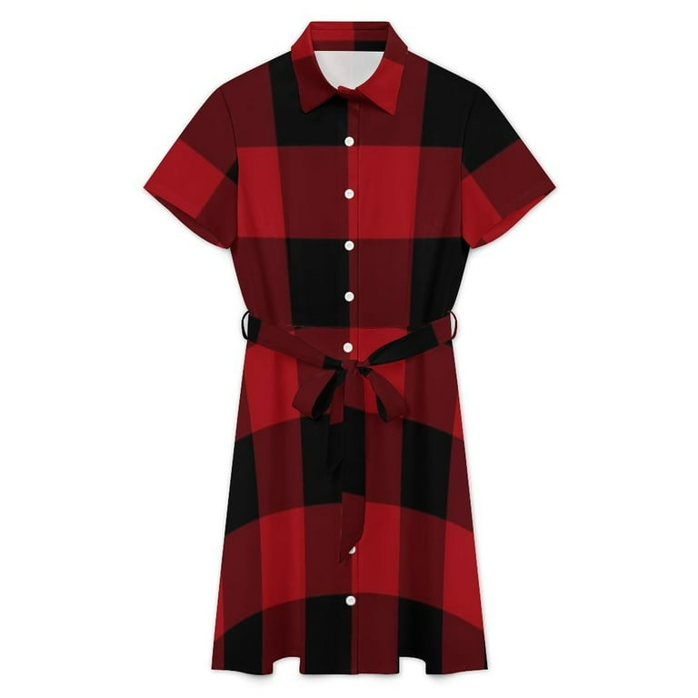 Ugliest Country Christmas Cottage Primitive Lumberjack Buffalo Plaid Womens Shirt Dresses Women'S Short Sleeve Dress Turn-Down Collar Dress A Line Casuall Dress Oversize(XS-6XL) - Walmart.com Ugliest Country Christmas Cottage Primitive Lumberjack Buffalo Plaid Womens Shirt Dresses Women'S Short Sleeve Dress Turn-Down Collar Dress A Line Casuall Dress Oversize(XS-6XL) - Walmart.com