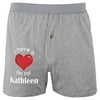I Have a Heart On for Kathleen Soft Knit Boxer