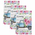 thumbnail image 2 of Spring Kitchen Towels Set of 3, Truck Botanical Floral Leaf Butterfly Wooden Grain Absorbent Dish Towels for Kitchen, Microfiber Hand Towel, Quick Drying Tea Towel for Cleaning Decorative Dishcloths, 2 of 7