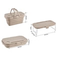 thumbnail image 3 of Cesta de picnic plegable, caja de almacenamiento para acampar, contenedor de frutas y alimentos (café), 3 of 8